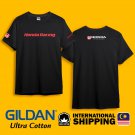 Honda Racing JDM Car Gildan Ultra Black Heavy Cotton T-shirt Size S-3XL
