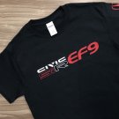 Civic EF9 SiR JDM Car Rear View  Black Heavy Cotton Size S-3XL T-shirt