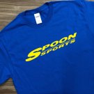 Top Civic EG6 Spun Sports JDM Royal Blue Heavy Cotton Size  S-3XL T-shirt
