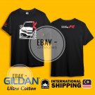 Civic FK8R Front & Rear View Black Heavy Cotton Size S-3XL T-shirt