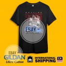 Skyline GT-R34 Blue Car JDM Wheels Drag Black Heavy Cotton Size S-3XL T-shirt