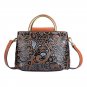 Retro Embossed Handbag Female Temperament First Layer Cowhide One-Shoulder Messenger Bag
