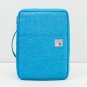 Portable File Bag File Storage Multi-Layer Bag Zipper Canvas Female