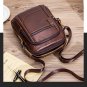 Top Layer Cowhide Men's Bag Retro Style Vertical Square Bag