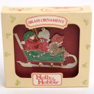 Vintage HOLLY HOBBY Brass Christmas Ornament American Greetings - 1990 - NOS