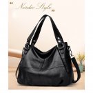Leather Ladies Handbag New Europe and the United States fan patchwork bag simple leather bag