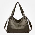 Leather Ladies Handbag New Europe and the United States fan patchwork bag simple leather bag