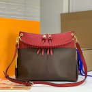 Ms. Borburg HOBO canvas reliefs genuine calfskin zippered handbags with strap satchel handbags
