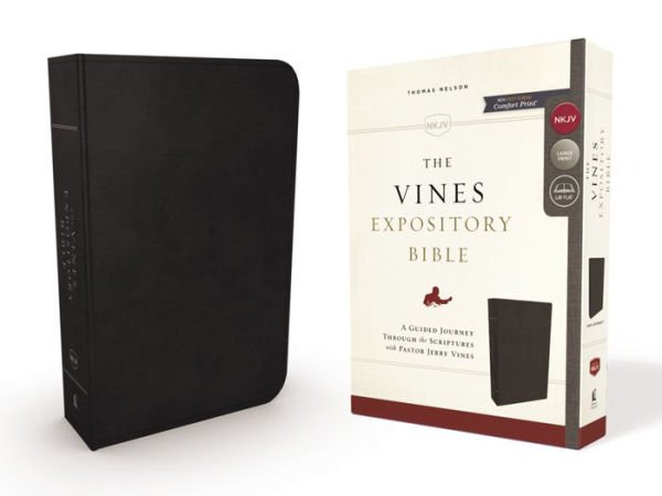 The NKJV, Vines Expository Bible, Imitation Leather, Black
