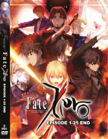 Fate / Zero Season 1-2 Episode 1-25 Japanese Anime DVD English Dubbed Region All
