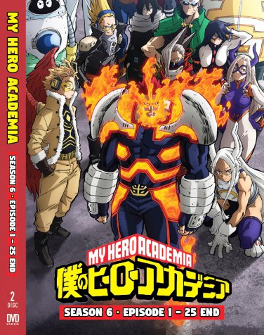 Boku no Hero Academia Season 6 Japanese Anime DVD English Dubbed Region All