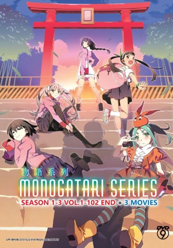Monogatari Series Season 1-3 Vol.1-102 End + 3 Movies Japanese Anime DVD Region All Free Ship