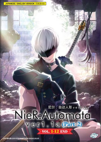 NieRAutomata Ver1.1a Part 2 Vol.1-12 End Japanese Cartoon Anime DVD English Dub Reg 0