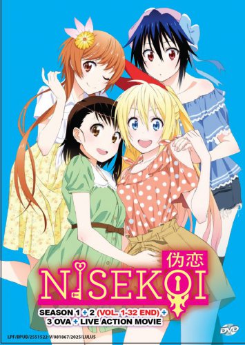 Nisekoi Season 1+2 Vol.1&acirc;��32 End+3 OVA+Live Action Movie Japanese Anime DVD Sub Eng Reg 0 Free Ship