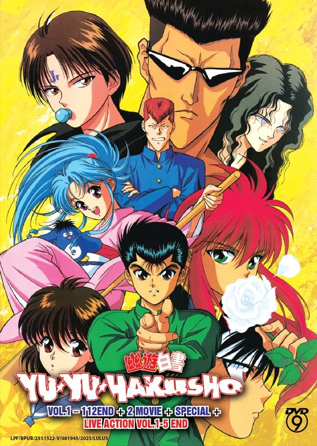 Yu Yu Hakusho Vol.1&acirc;��112 End+2 Movie+Special+Live Action Jap Anime DVD Eng Dub Reg 0 Free Ship