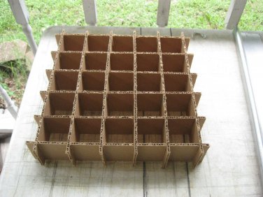 Cardboard Dividers 5 Sets 12 X 12 X 2.5 High 25 cell A 12-2.5-06