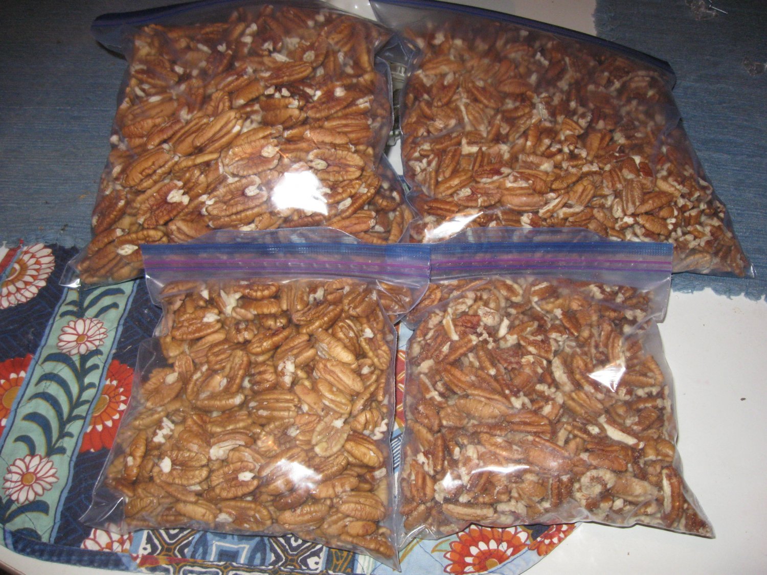 12 pounds of Pecans 6 pounds of Halves and 6 pounds of Large pieces