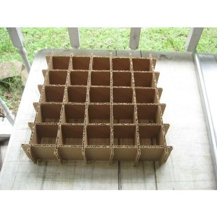Cardboard Dividers 5 Sets 16" X 16" X 2.5" High 25 cell A 16-2.5-06