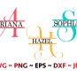 Fancy Split letters Alphabets SVG bundle, Digital Instant Download Files, SVG files for Cricut