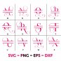 Fancy Split letters Alphabets SVG bundle, Digital Instant Download Files, SVG files for Cricut