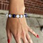 Vibrant white opal gemstone, Blue / Purple Starry Sky Tiger Eye gemstone