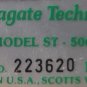 Seagate Model ST-506 5mb Hard Drive Black Plastic IBM Front Plate, circa 1982