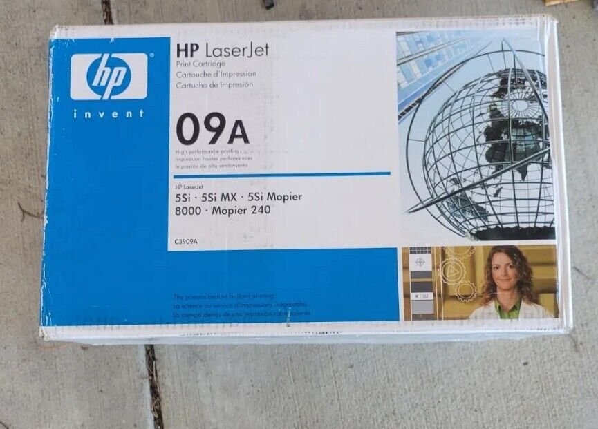 HP 09A C3909A Black Print Cartridge Lot of 2 (one Open Box)