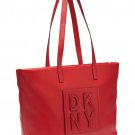 DKNY Tilly Stacked Logo Top Zip Tote, Red, DKNY RED STACK BAG BRAND NEW (I-C-1)