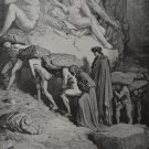 Gustave Dore Hell Sin Souls Torture Religious Art Print Antique Original 1880