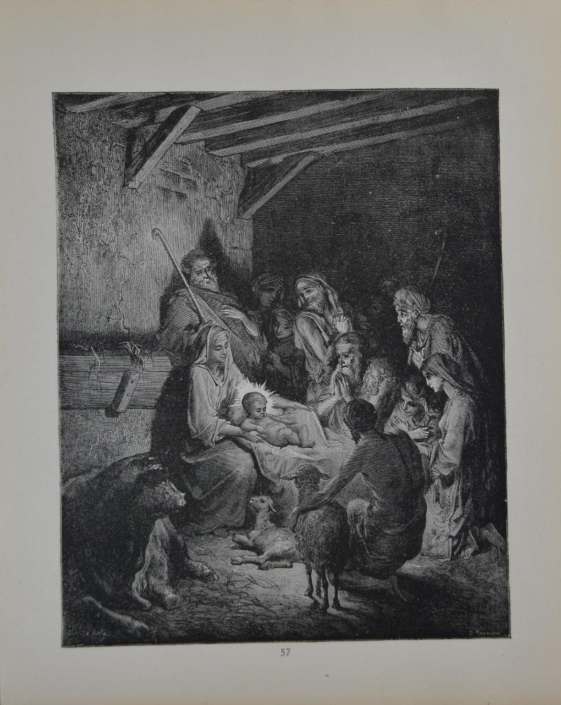 Antique Gustave Dore Art Print Jesus The Nativity Religious ...