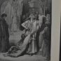 Antique Gustave Dore Art Print Judgement of Solomon Christianity 1880