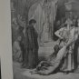 Antique Gustave Dore Art Print Judgement of Solomon Christianity 1880