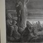 Antique Gustave Dore Art Print Ezekiel Prophesizing Christianity 1880