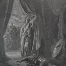 Antique Gustave Dore Art Print Sisera Slain by Jael Christianity Religious 1880