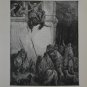 Antique Gustave Dore Art Print Death of Jezebel Christianity Religious 1880