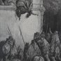 Antique Gustave Dore Art Print Death of Jezebel Christianity Religious 1880