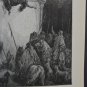 Antique Gustave Dore Art Print Death of Jezebel Christianity Religious 1880