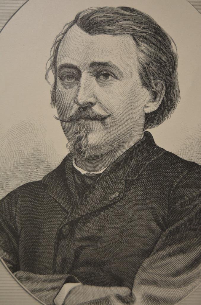 Gustave Dore Portrait Antique Original Art Print 1880