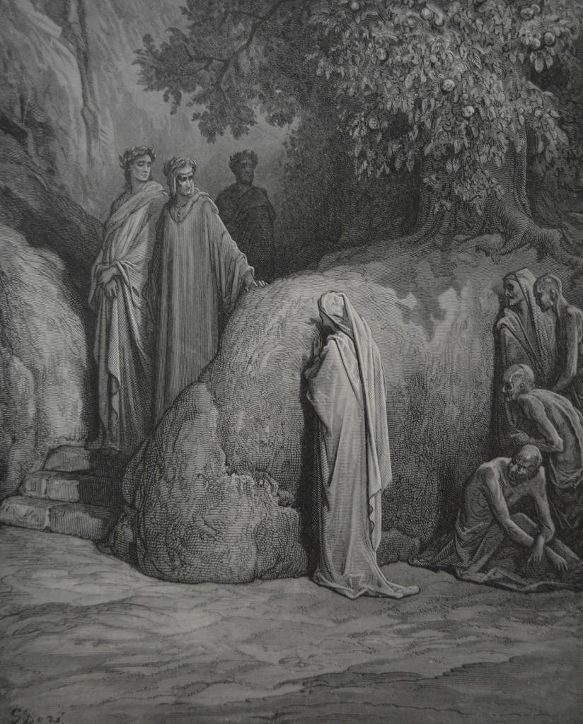 Gustave Dore Dante's Inferno Punishment Gluttony Art Print Antique ...