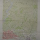 Glendora California Los Angeles Vintage NF Topographic Map Printed 1972