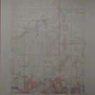 Lansing Michigan USGS Topographic Map Vintage Original Printed 1980 22x27