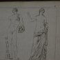 Ancient Roman Statues Art Engraving Antique 1820's Venus Original