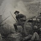 Antique Battle of Chickamauga Civil War Engraving United States Original 1864