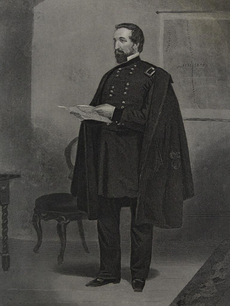 Antique US Civil War General William Rosecrans Engraving Original 1860 History