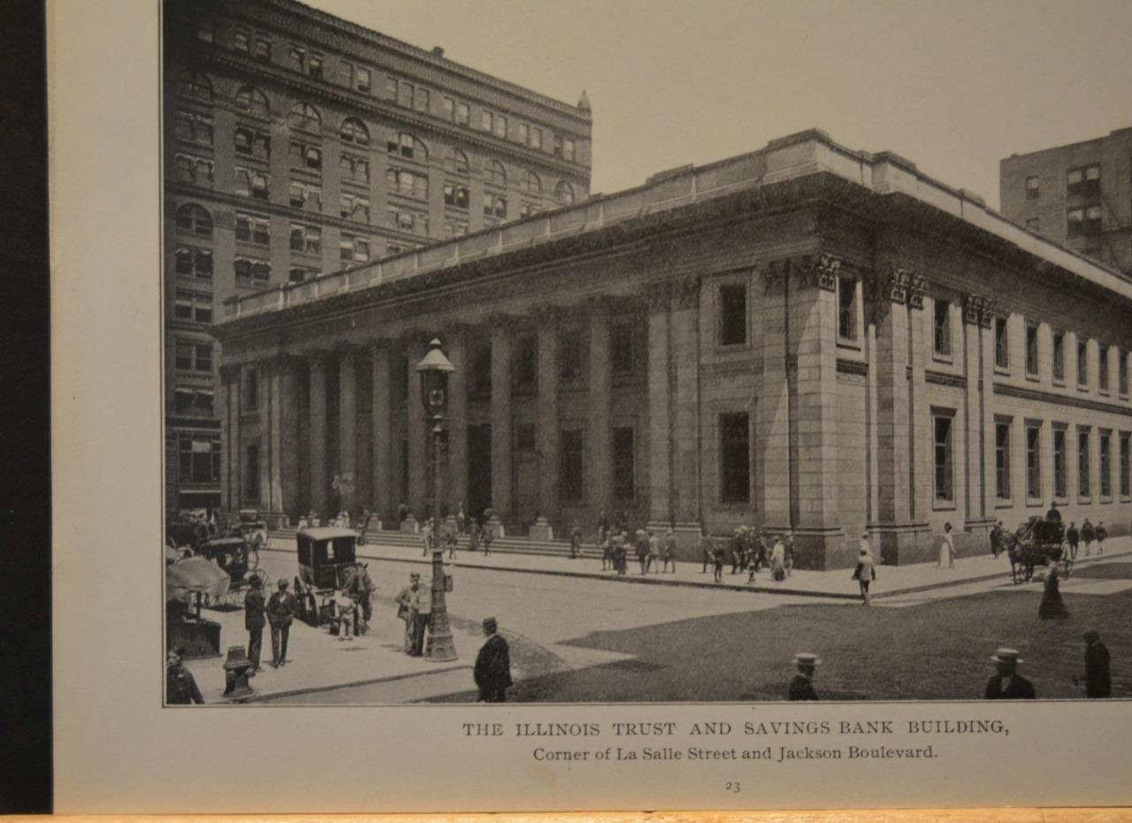 Chicago Downtown Rand McNally Building Rare Antique Print 1902