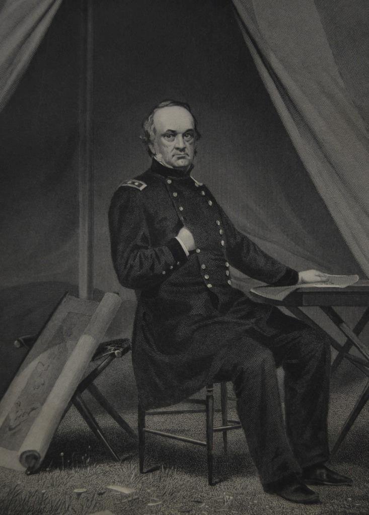 Antique US Civil War General Henry Halleck Engraving Original 1863 Art ...