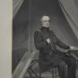 Antique US Civil War General Henry Halleck Engraving Original 1863 Art Print