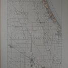 Highwood Illinois Glencoe Park Ridge Map Topographic Map Original 1920 16x20 Art