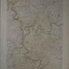 Foxburg Pennsylvania Map USGS Topographic Map Antique Printed 1923 16x20 Art