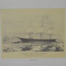Vintage Currier & Ives Clipper Ship and Military Art Print Wal Art 1942